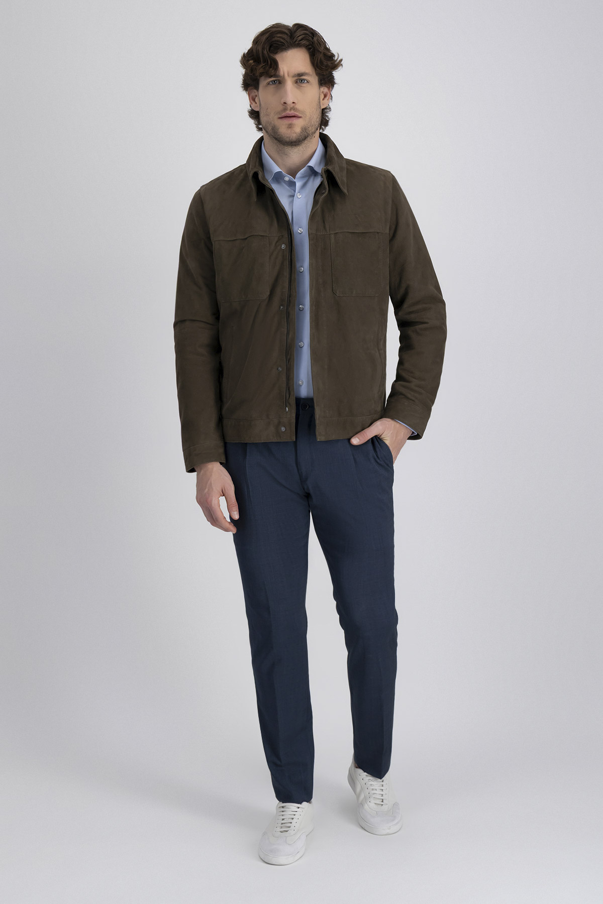 Chamarra La Vera Pelle Contemporary Fit image number 4