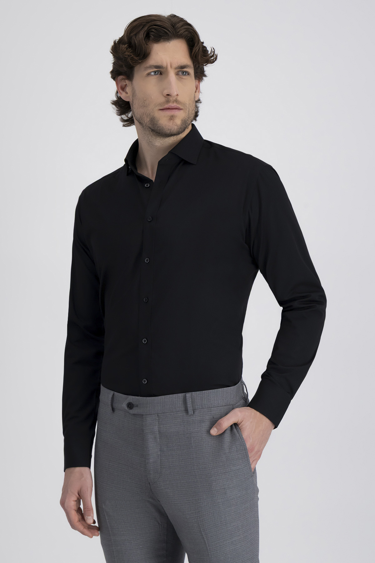 Camisa Formal Silk Protein Contemporary Fit