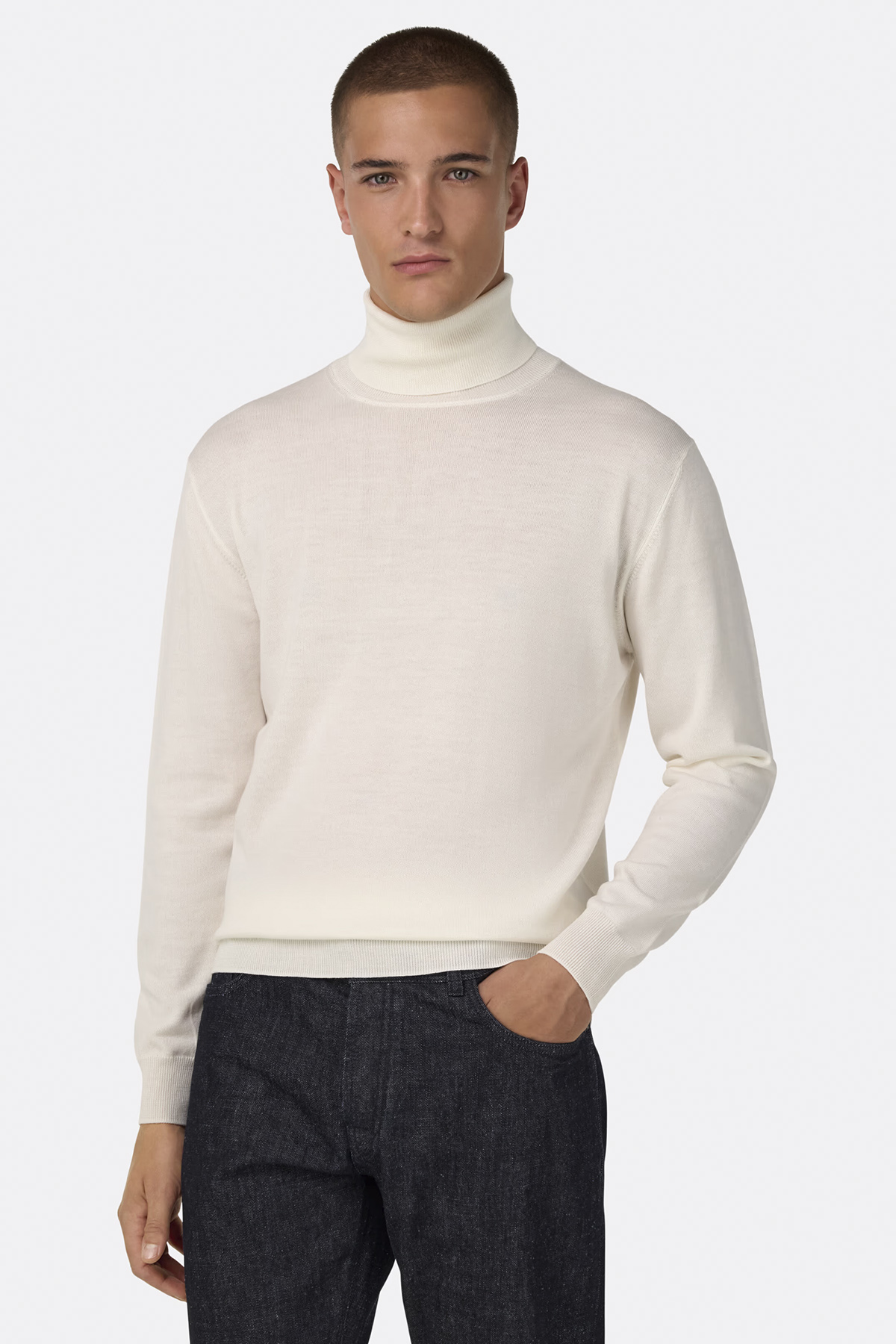 Suéter De Cuello Alto De Lana Merina