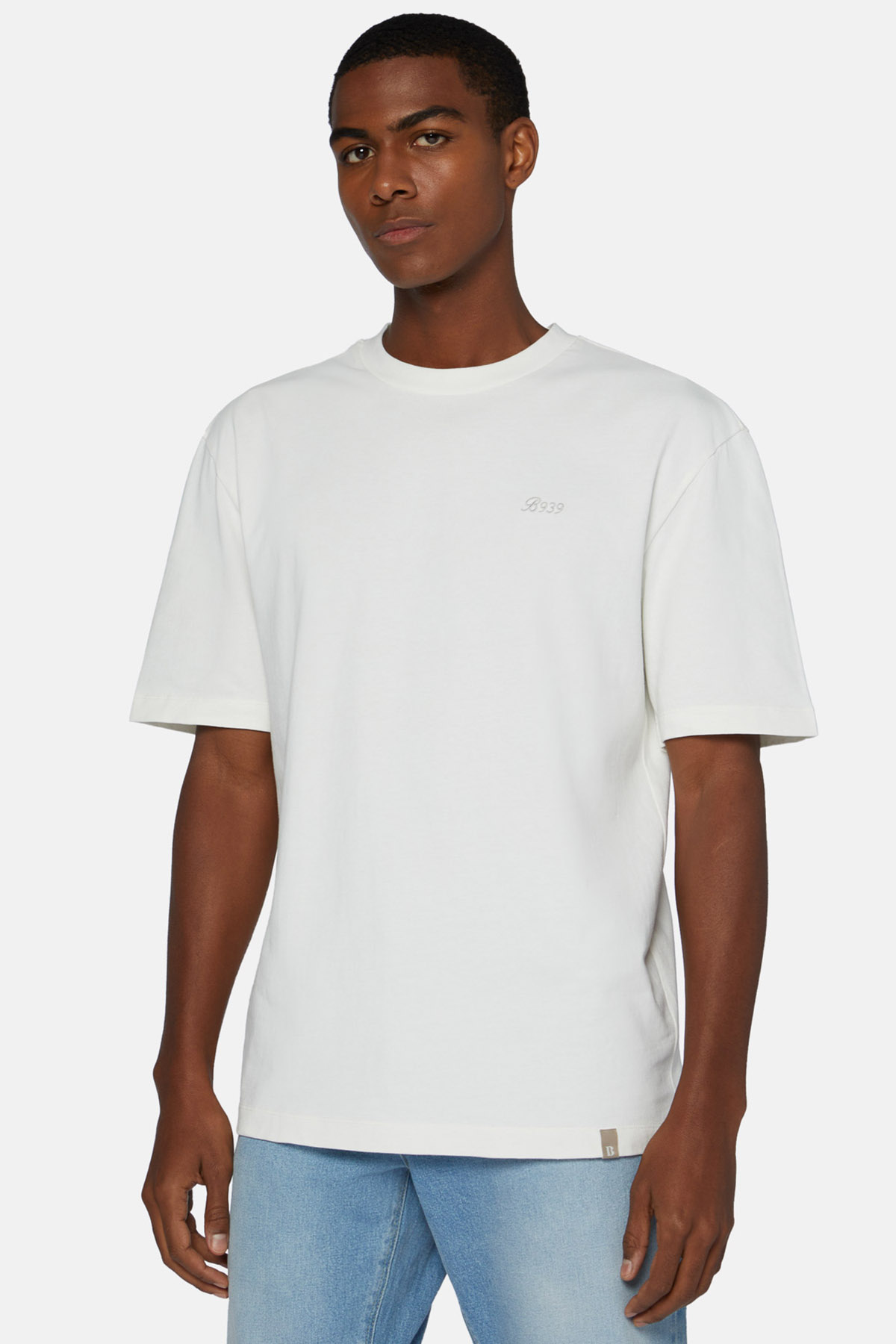PLAYERA BLANCA BOGGI DE MEZCLA DE ALGODÓN image number 1