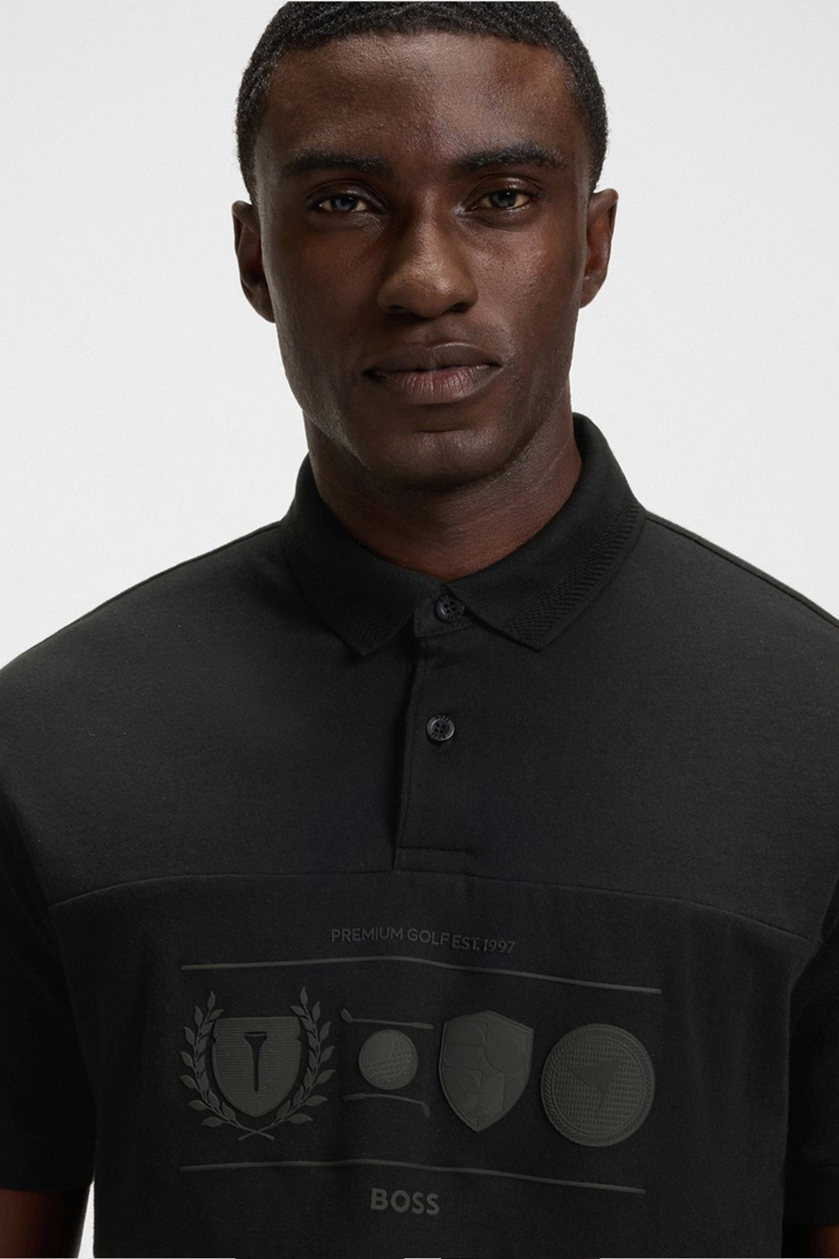 Polo De Corte Relajado De Algodón Con Estampado De Golf