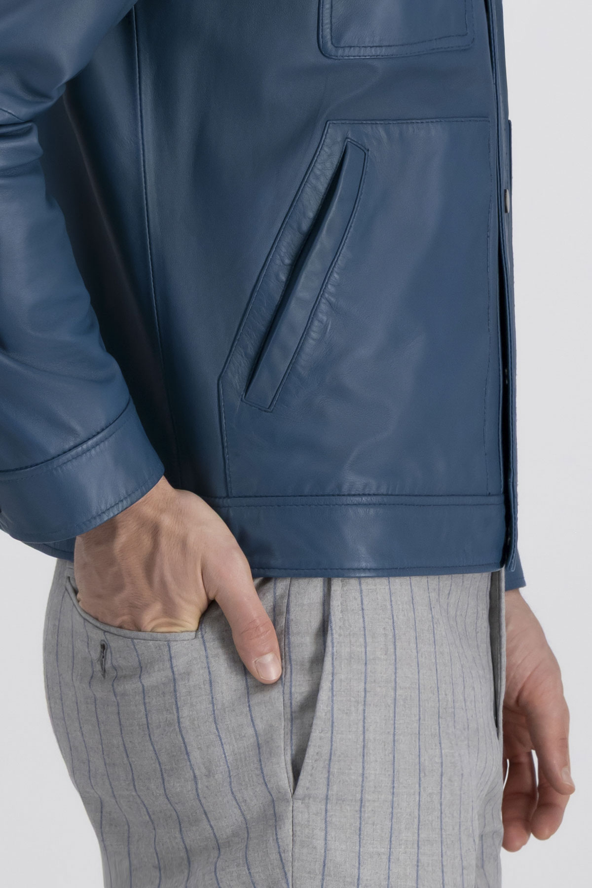 Chamarra La Vera Pelle Contemporary Fit image number 4