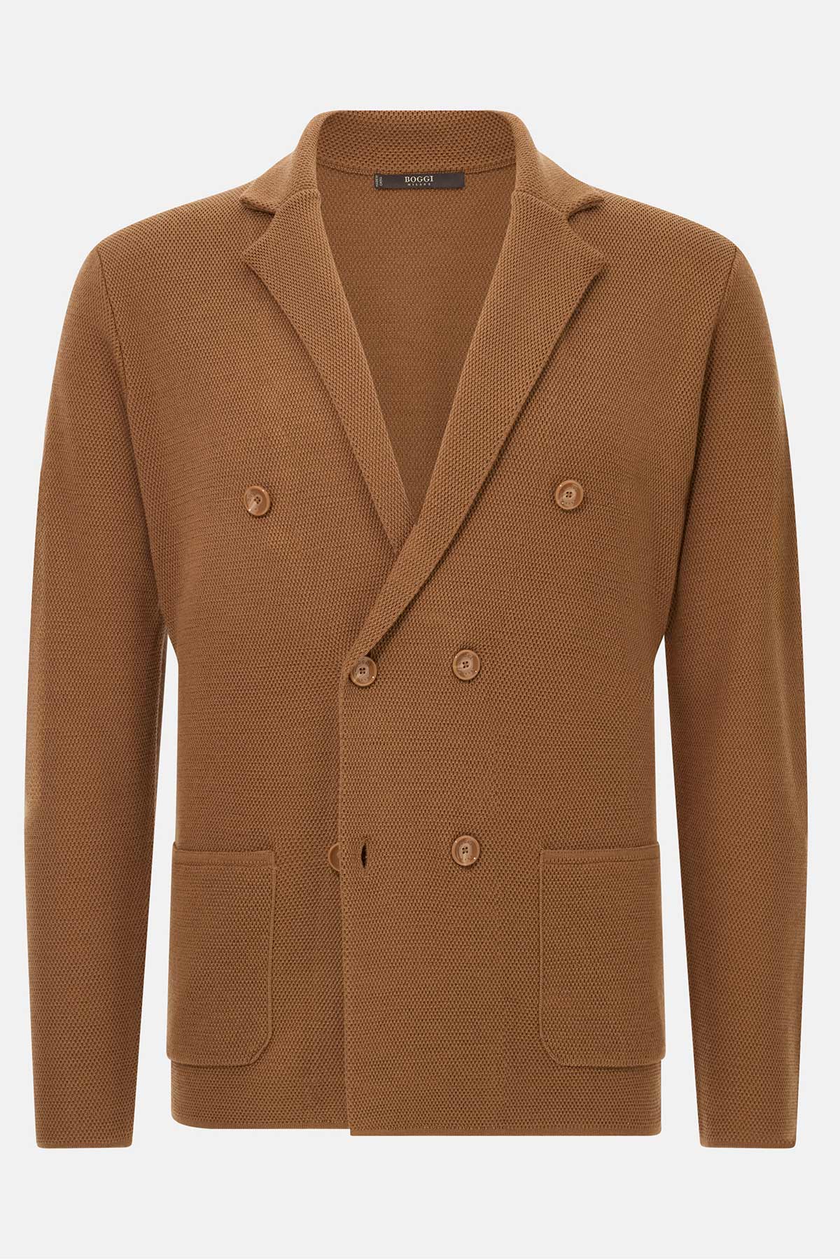 Suéter De Punto De Doble Botonadura de Lana Merina image number 3