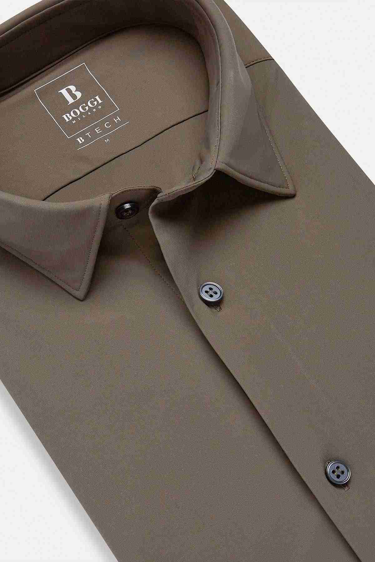 CAMISA CASUAL BEIGE REGULAR FIT image number 3