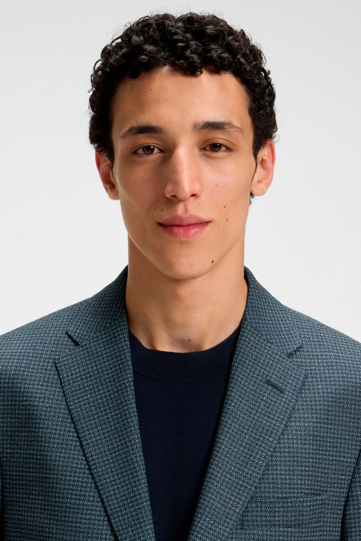 Blazer Regular Fit Con Estampado En Mezcla De Lana image number 3