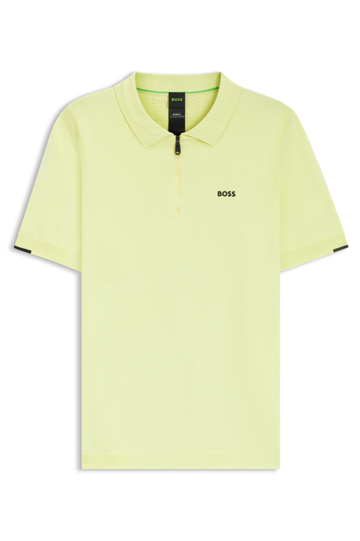 Polo En Punto De Algodón Con Cremallera En El Cuello image number 4