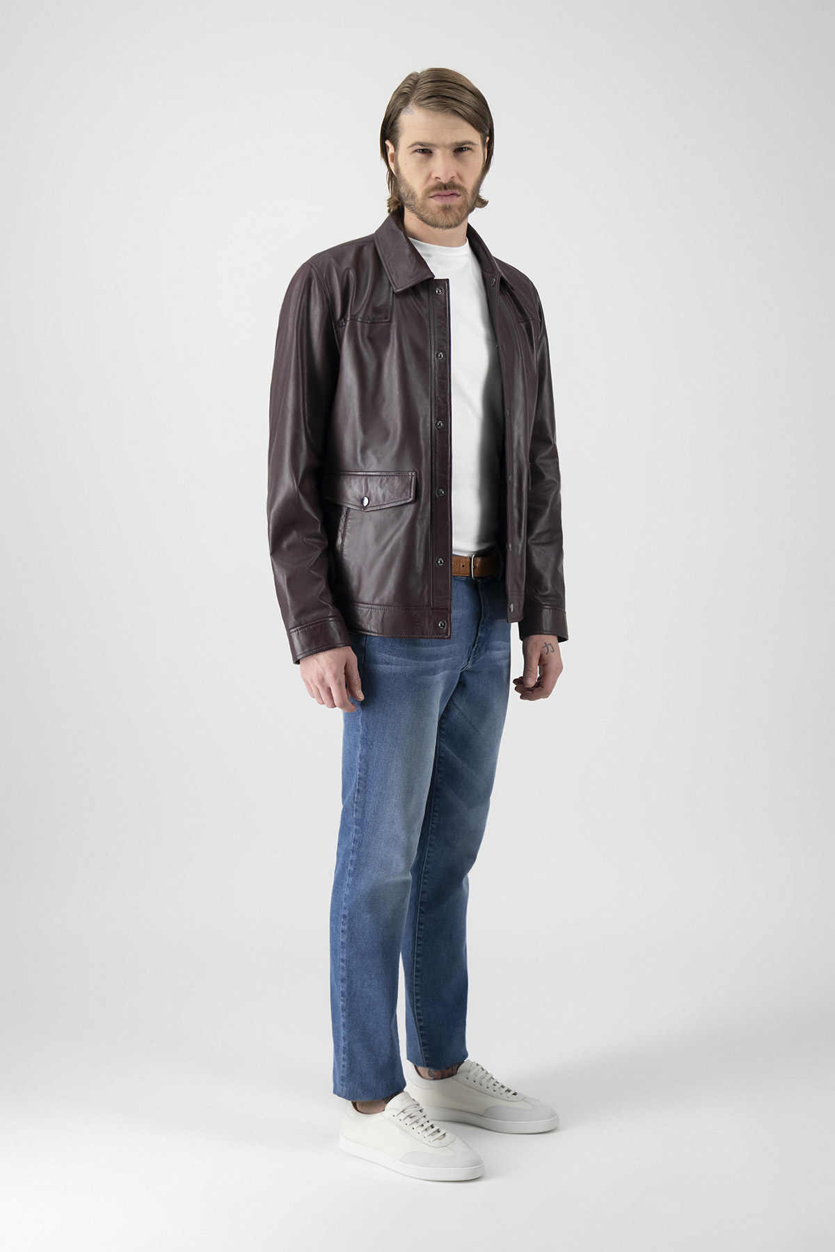 Chamarra La Vera Pelle Contemporary Fit image number 3