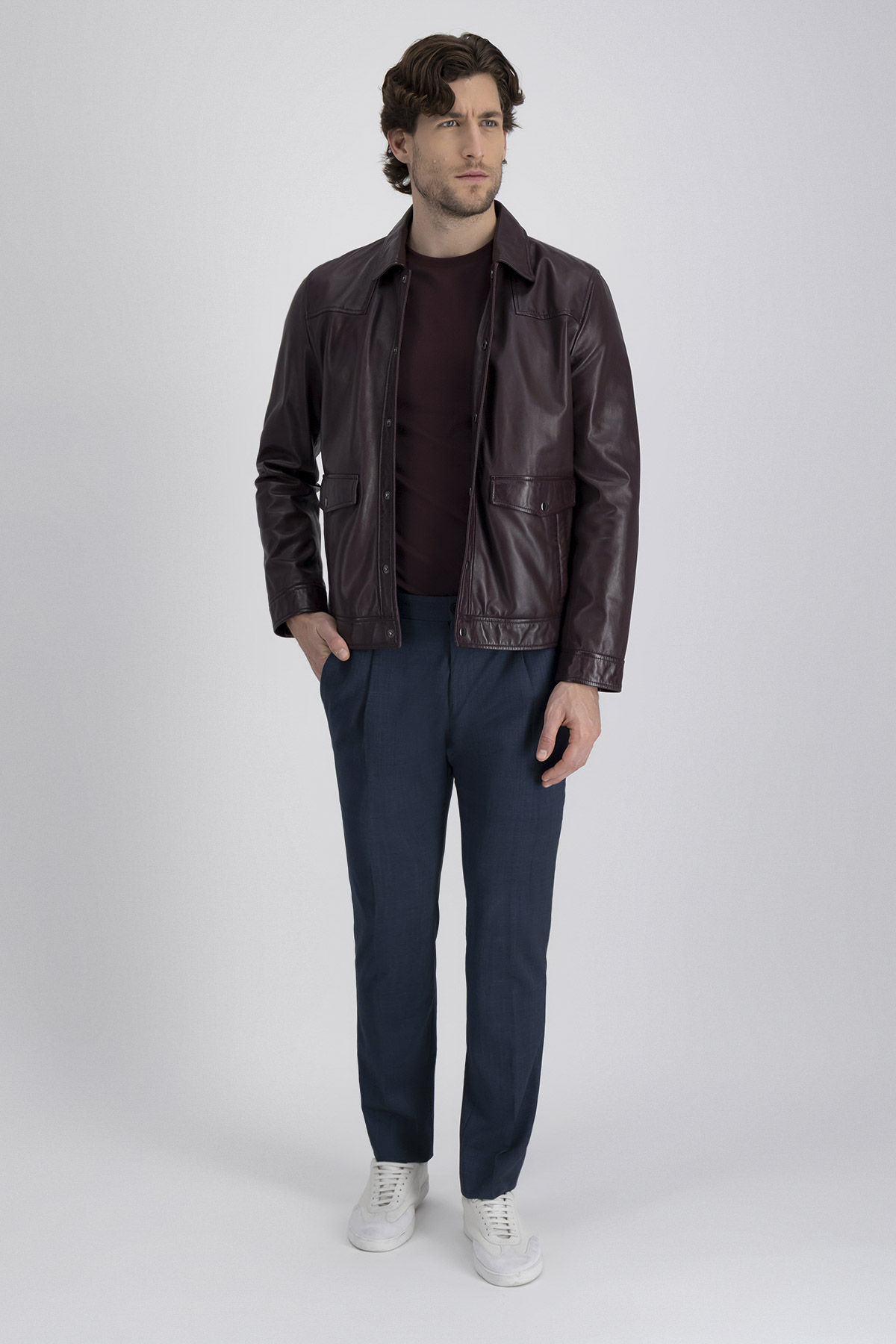 Chamarra La Vera Pelle Contemporary Fit image number 4