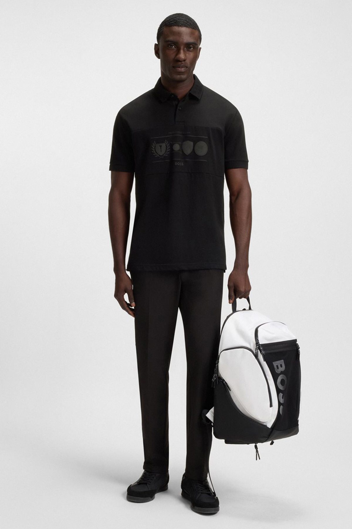 Polo De Corte Relajado De Algodón Con Estampado De Golf image number 2