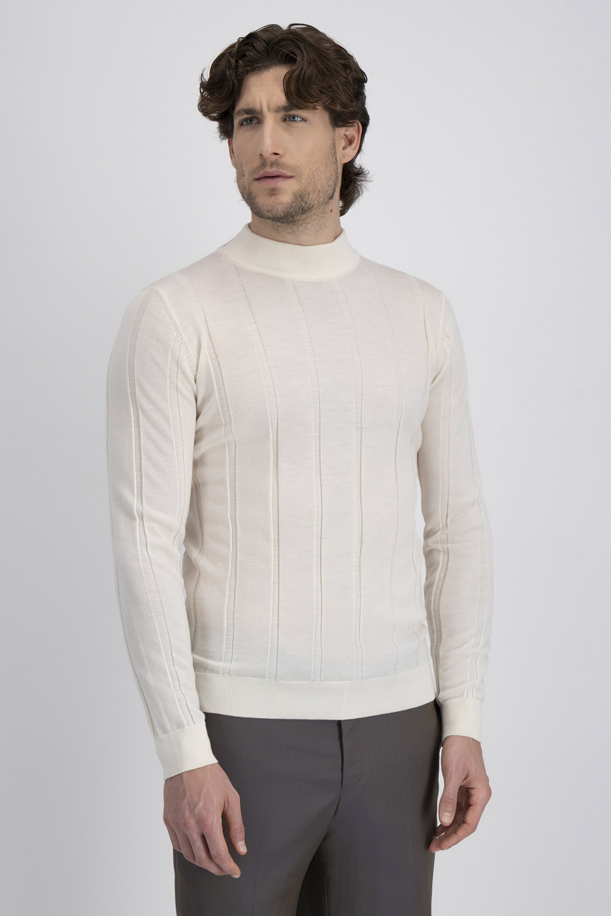 Suéter Casual Merino Wool Contemporary Fit