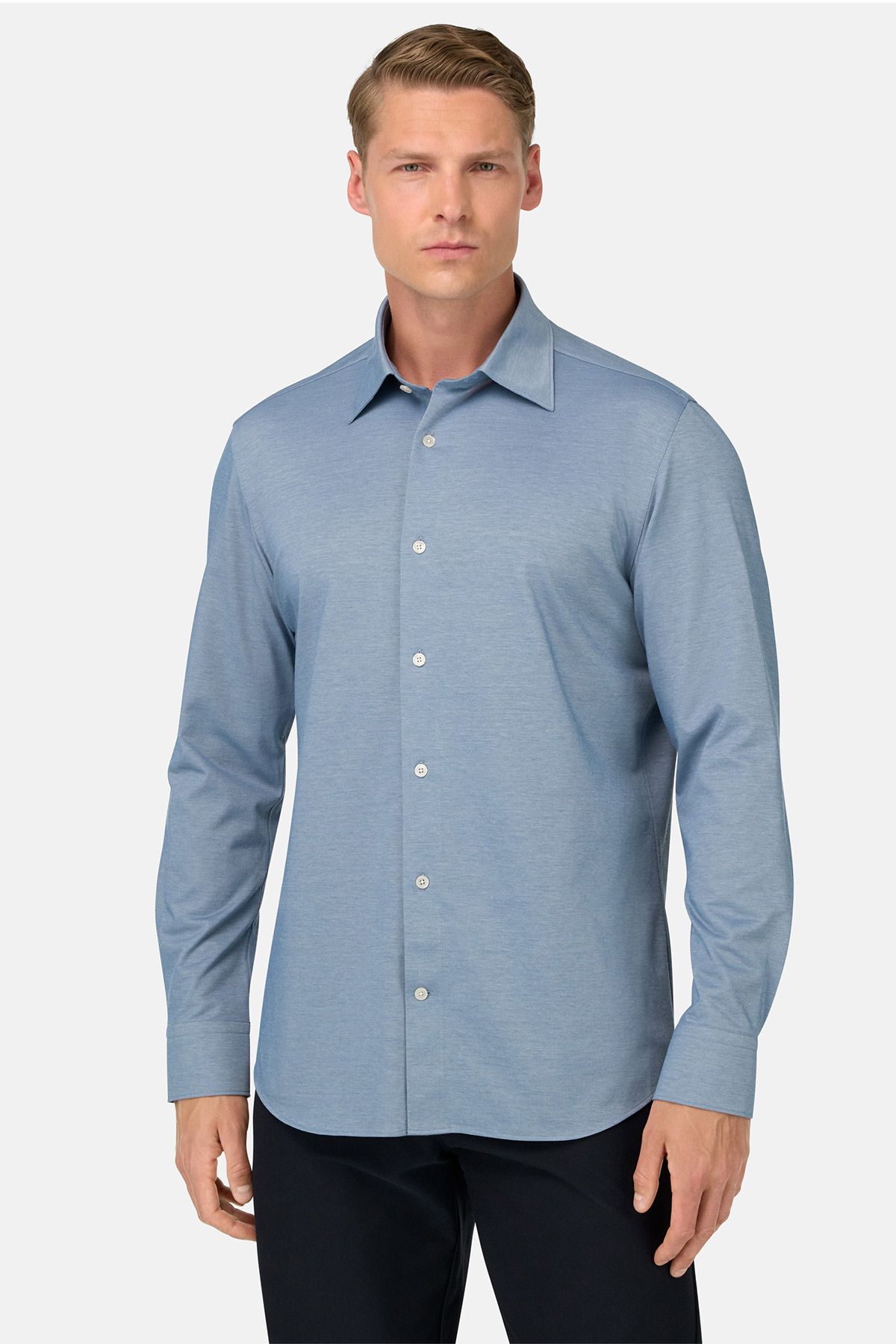 Camisa Estilo Polo De Punto Japonés Regular Fit