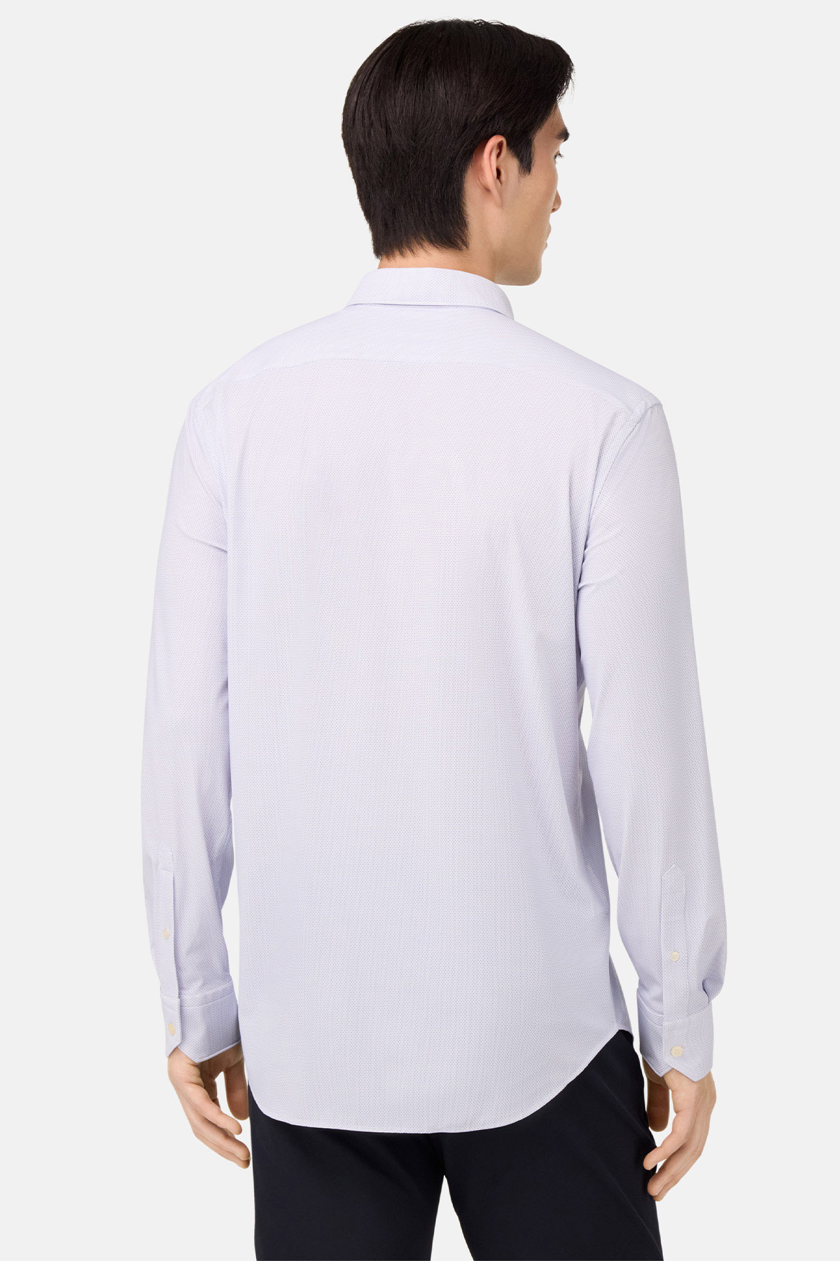 Camisa De Nailon Elástico Slim Fit