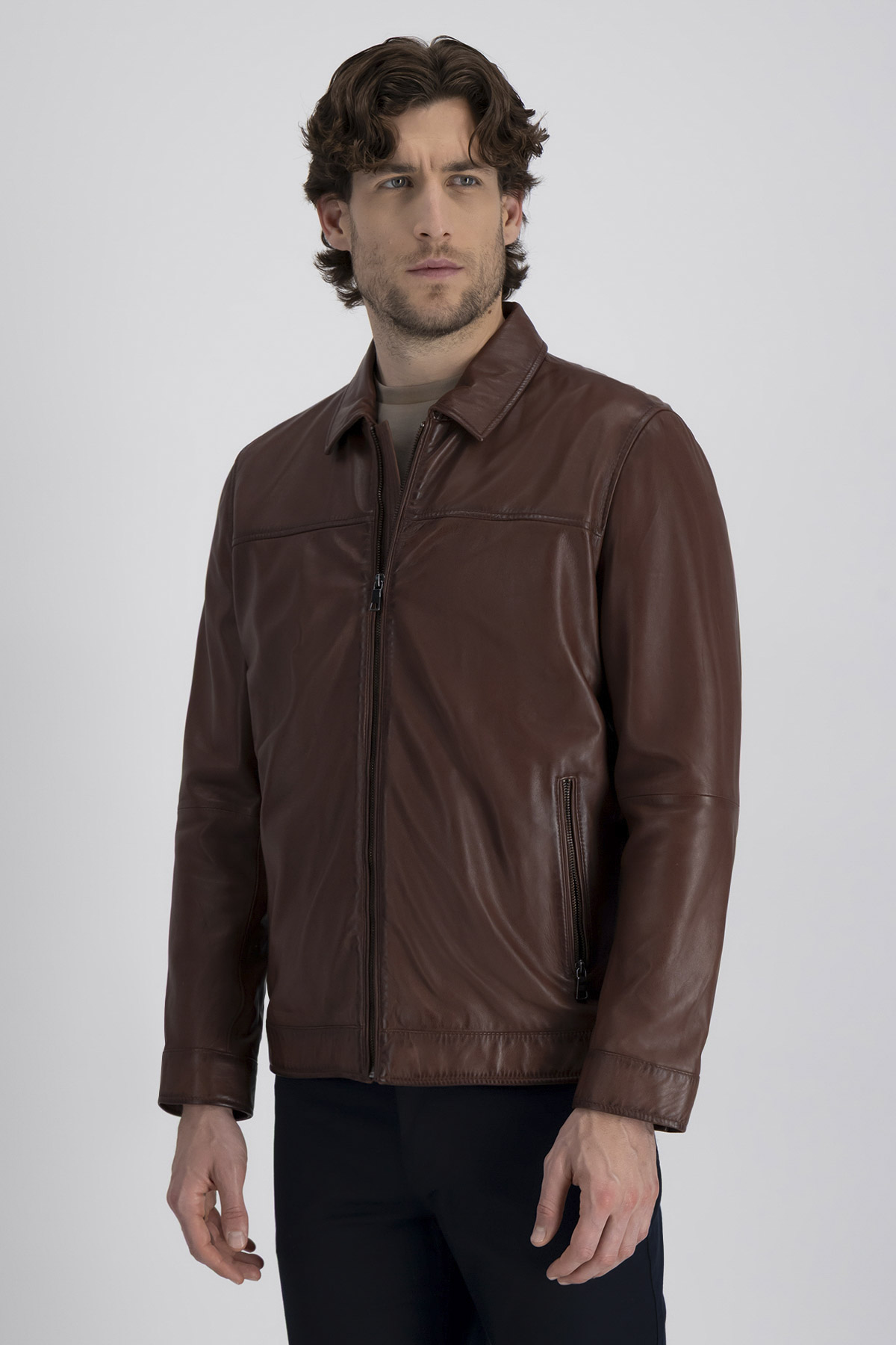 Chamarra La Vera Pelle Contemporary Fit