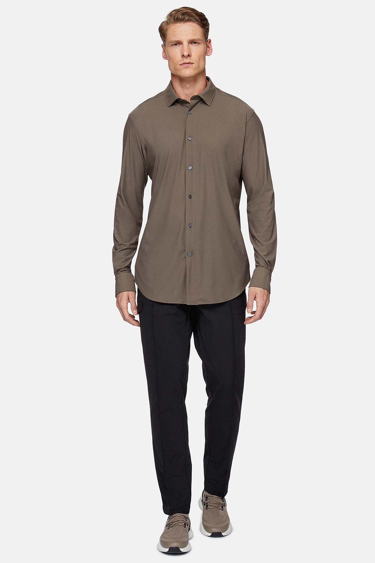 CAMISA CASUAL BEIGE REGULAR FIT image number 5