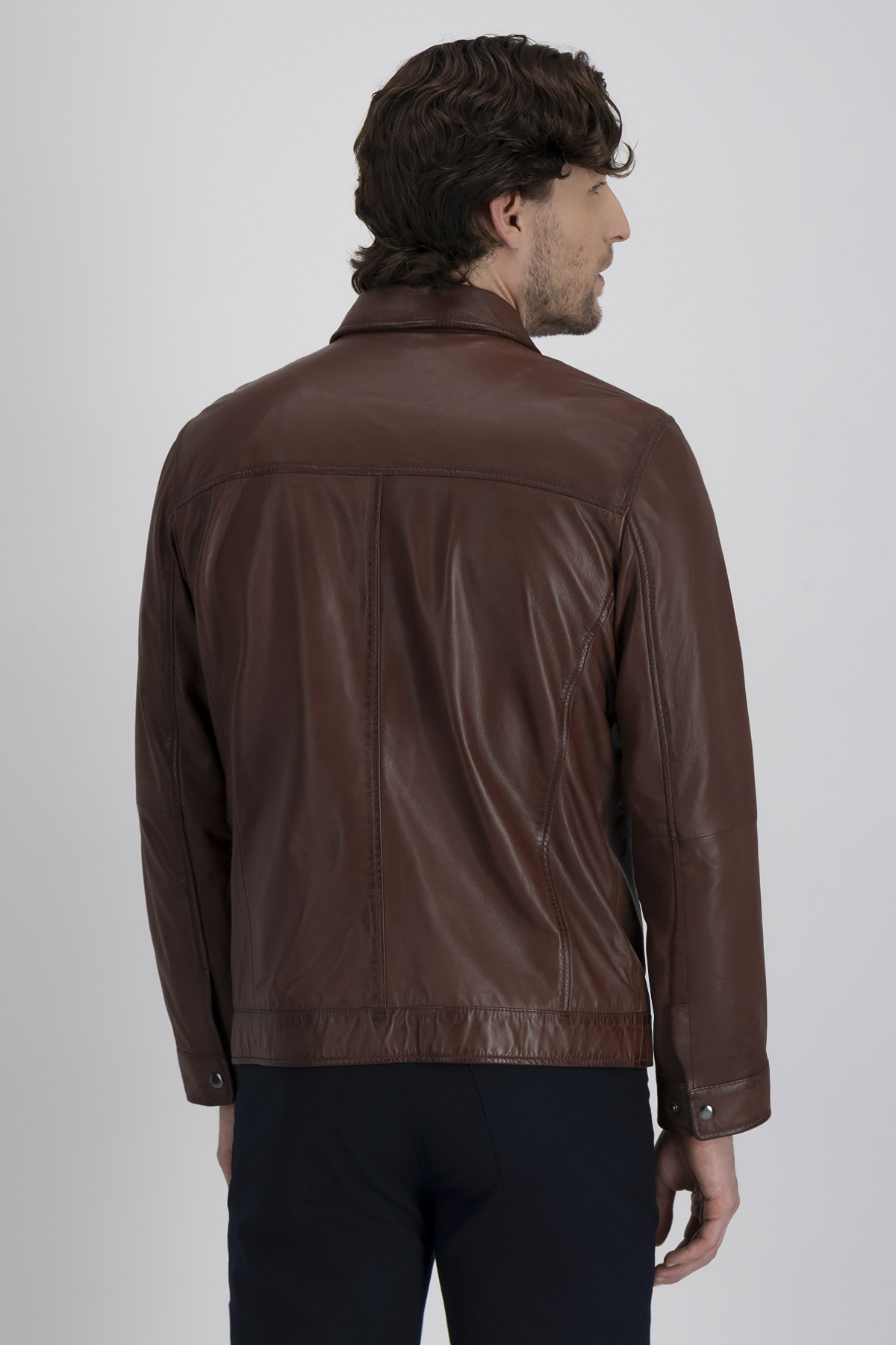 Chamarra La Vera Pelle Contemporary Fit image number 3