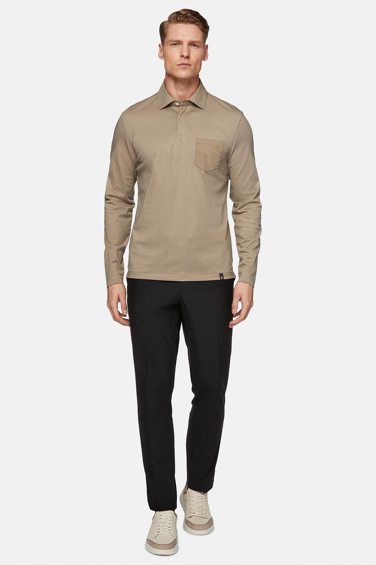 PLAYERA POLO BEIGE REGULAR FIT image number 4