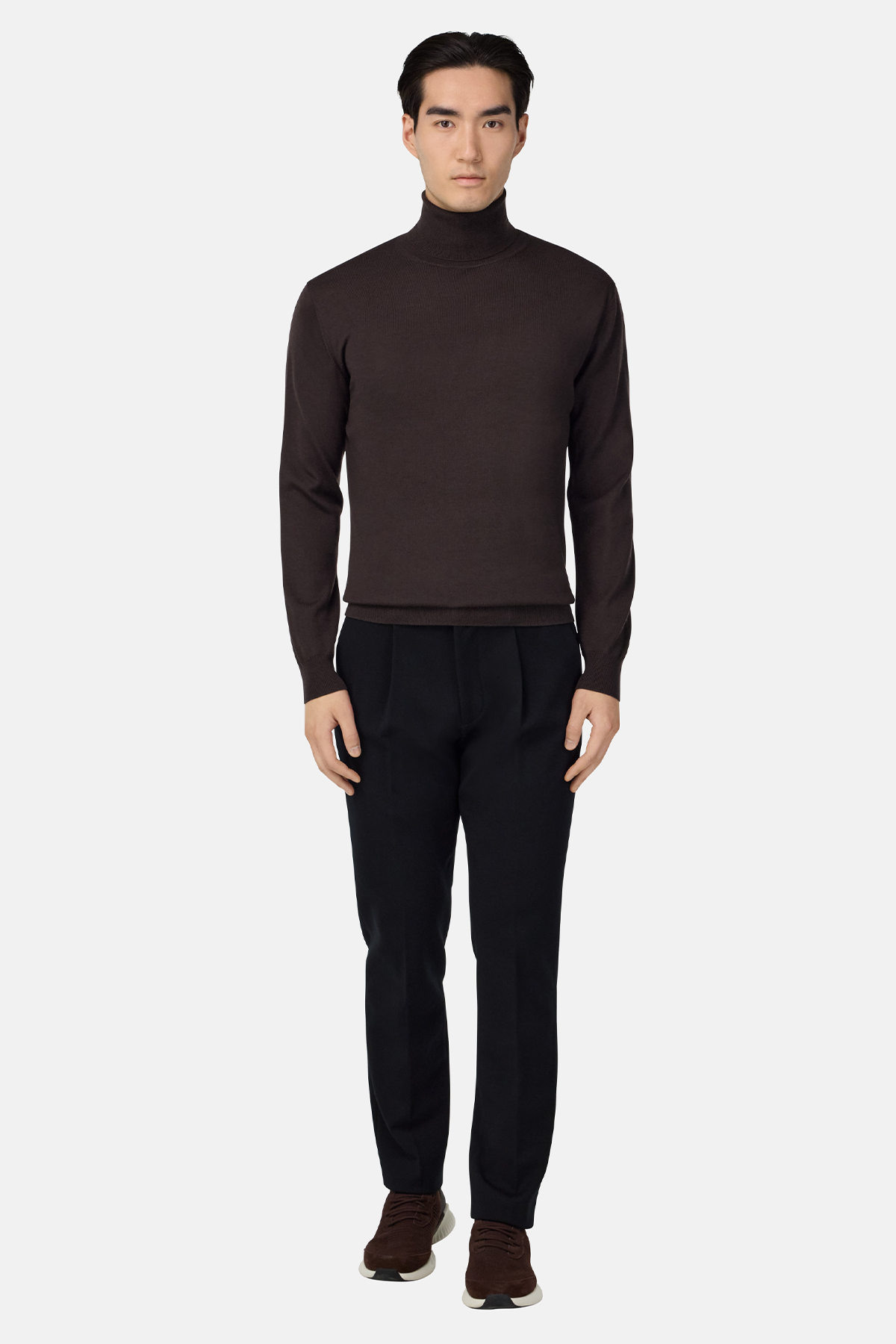 Suéter De Cuello Alto De Lana Merina image number 3