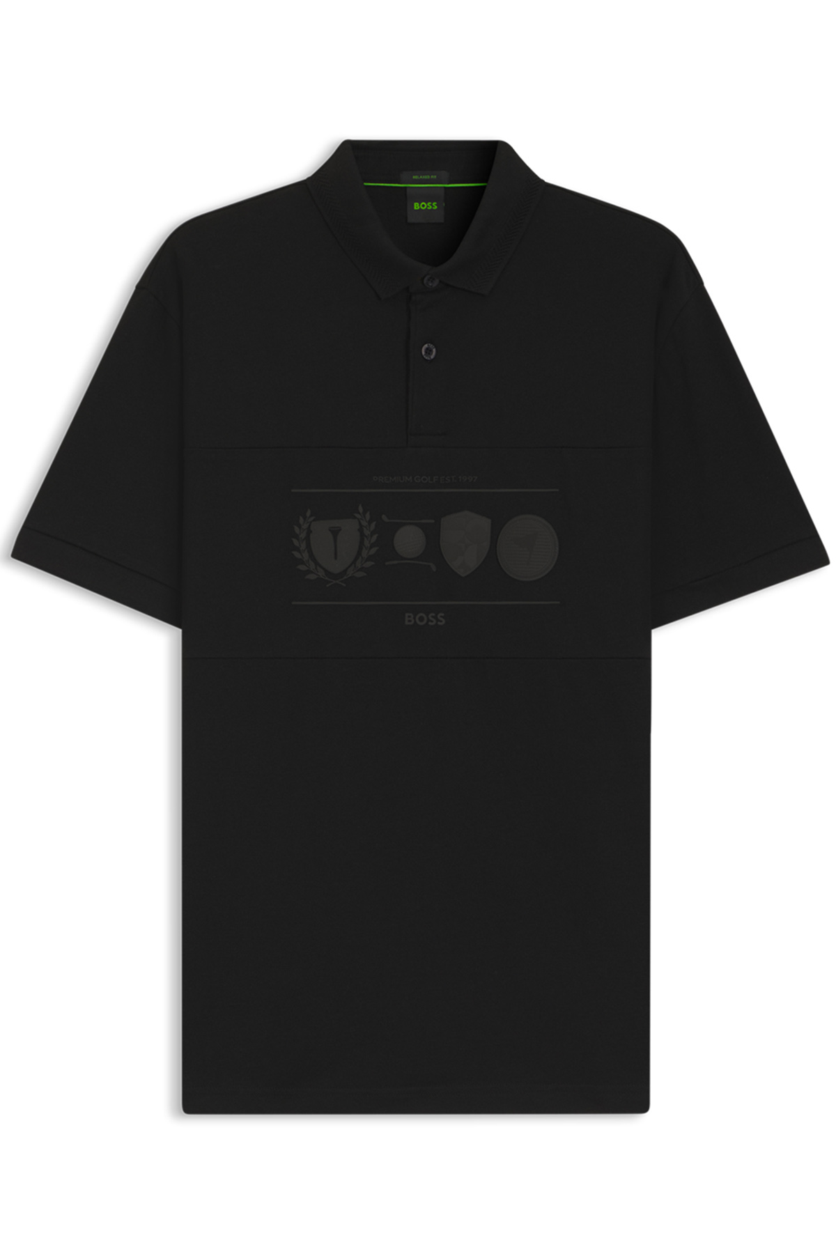 Polo De Corte Relajado De Algodón Con Estampado De Golf image number 4