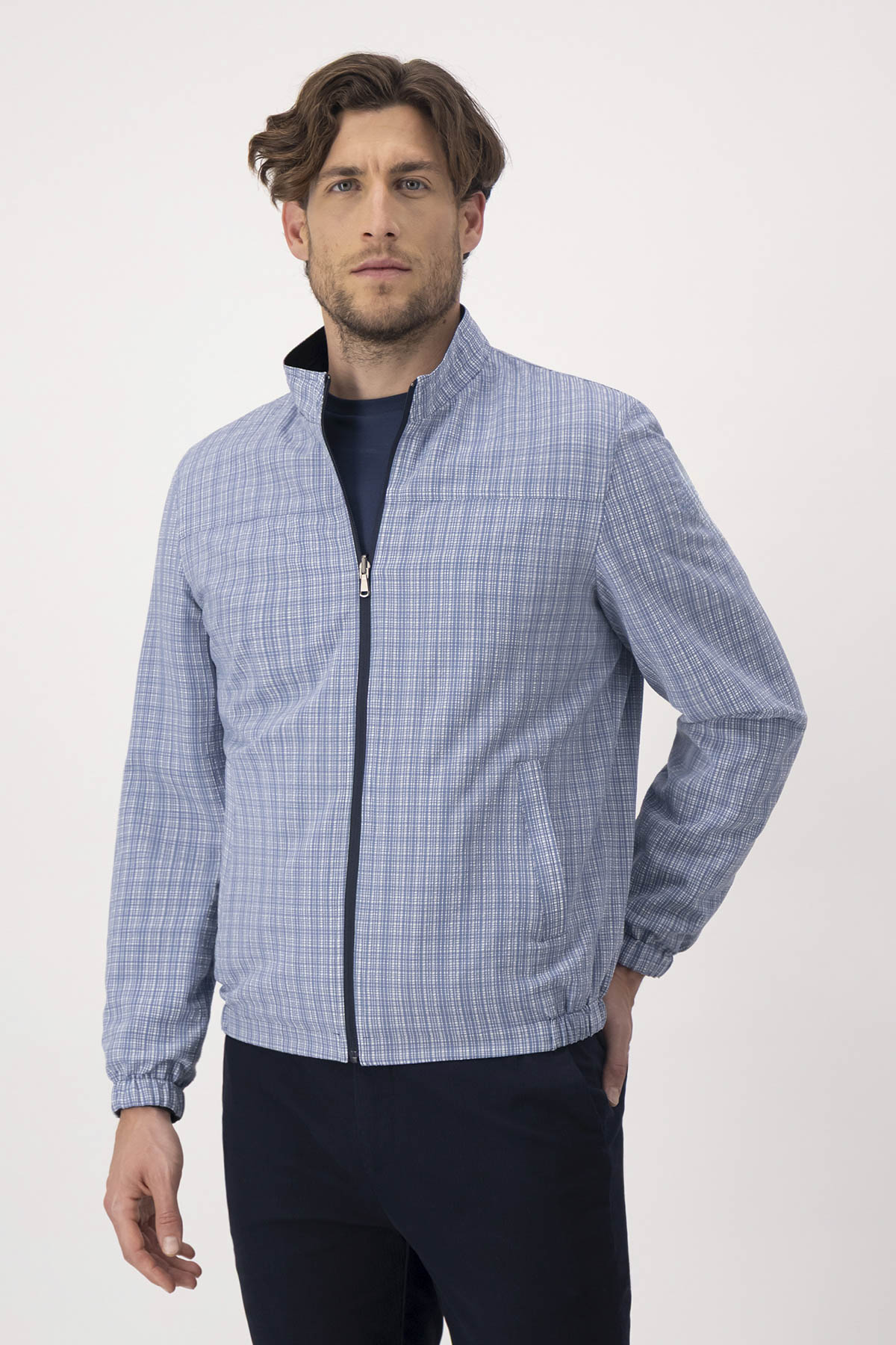 CHAMARRA AZUL MARINO CONTEMPORARY FIT