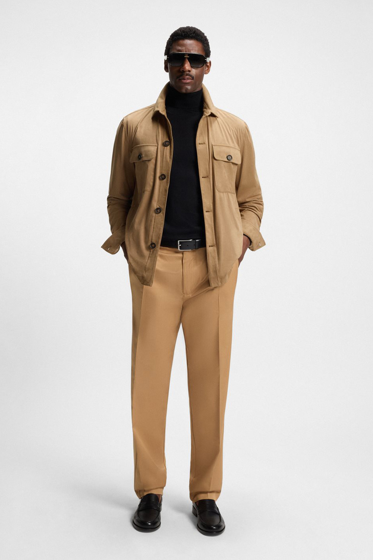 Sobrecamisa De Corte Relajado En Tejido Elástico